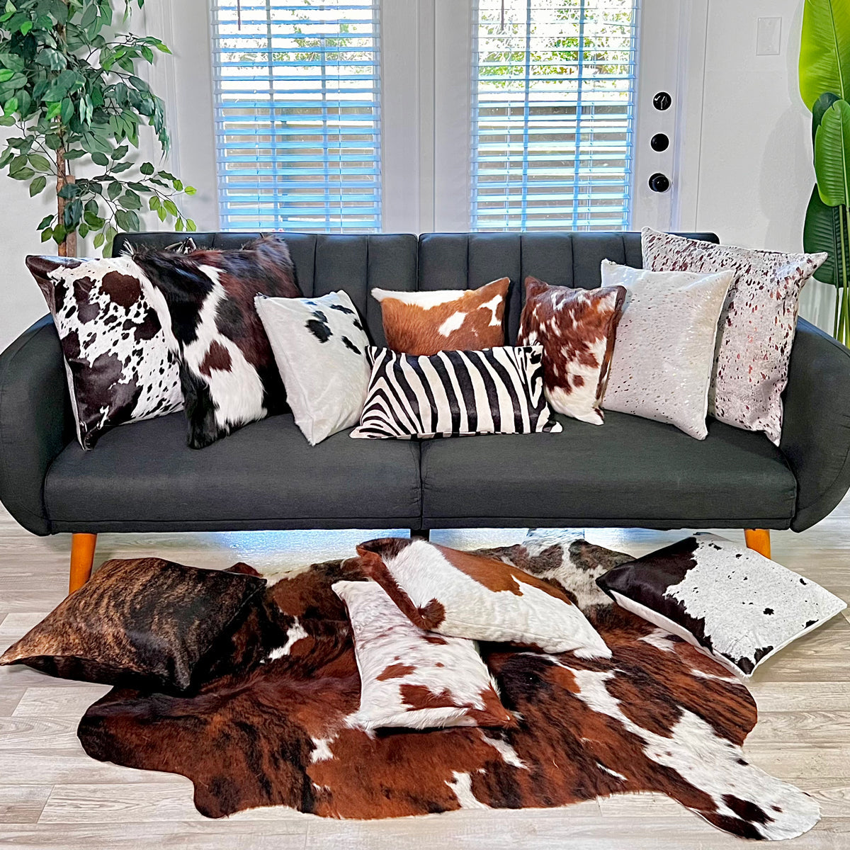 Faux cowhide pillow covers hotsell