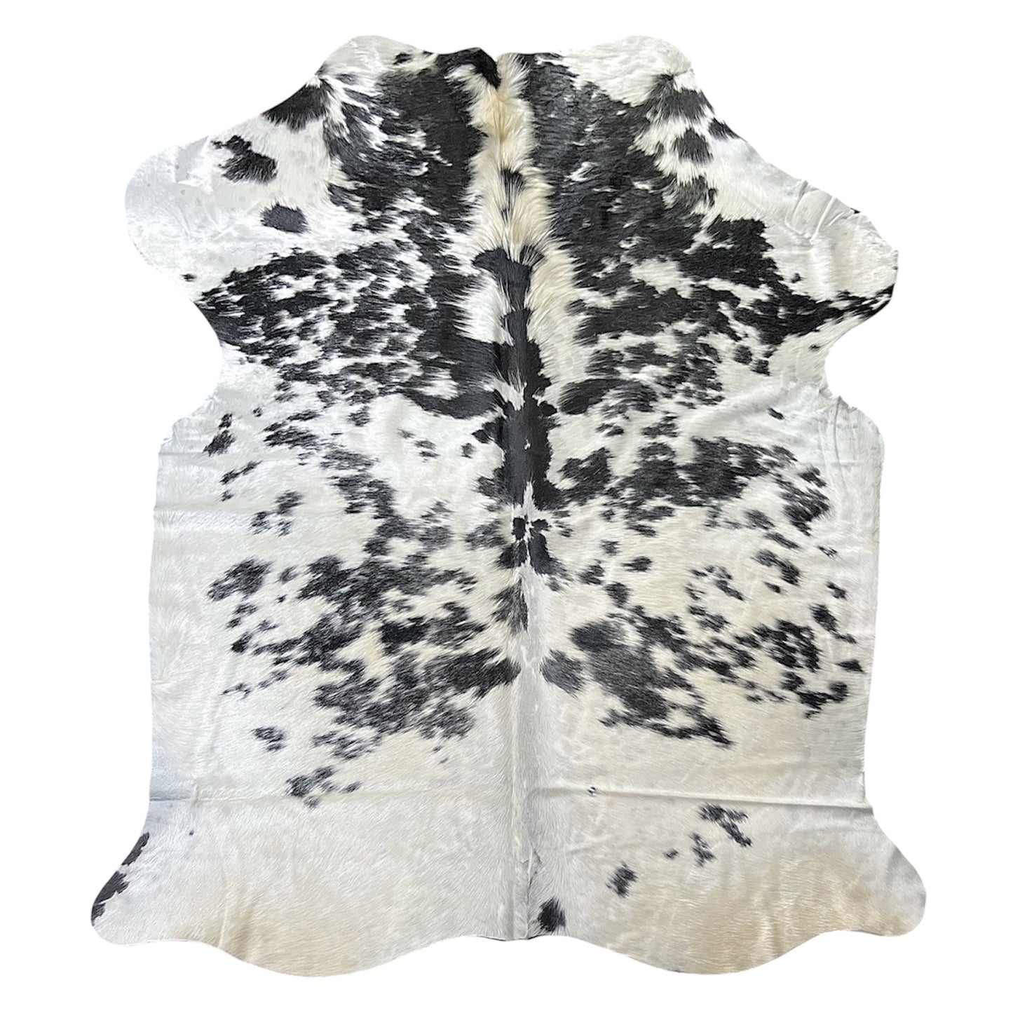 Large Black and White cowhide rug dallas