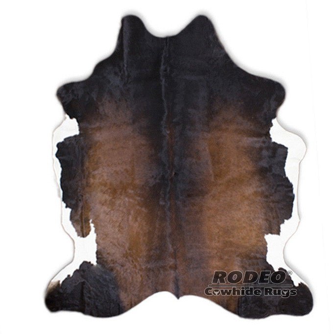 Dark Brown Tricolor Cowhide Rug - Rodeo Cowhide Rugs5x7