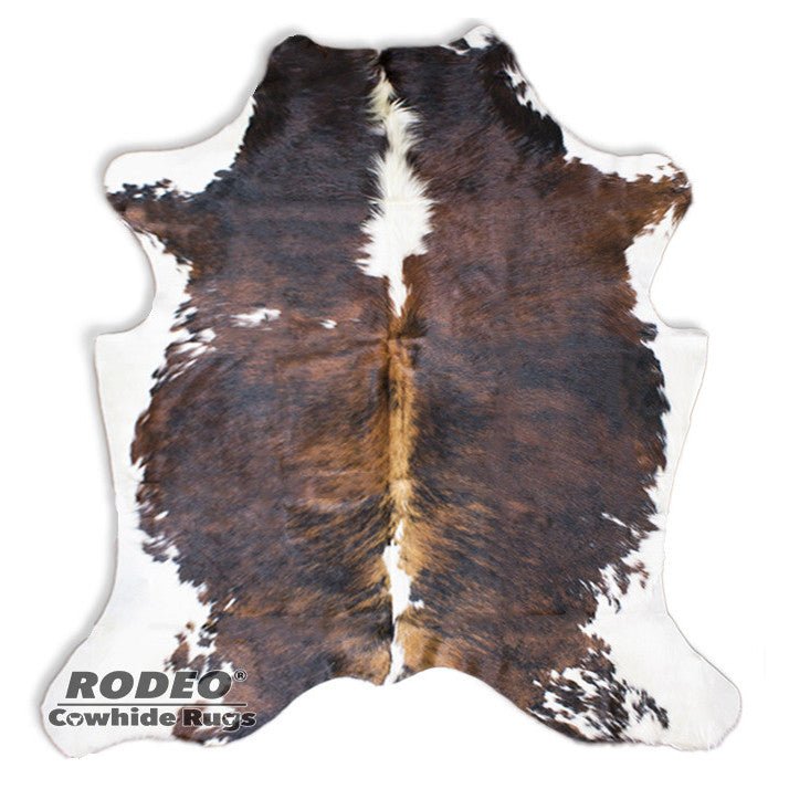 Dark Brown Tricolor Cowhide Rug - Rodeo Cowhide Rugs5x7