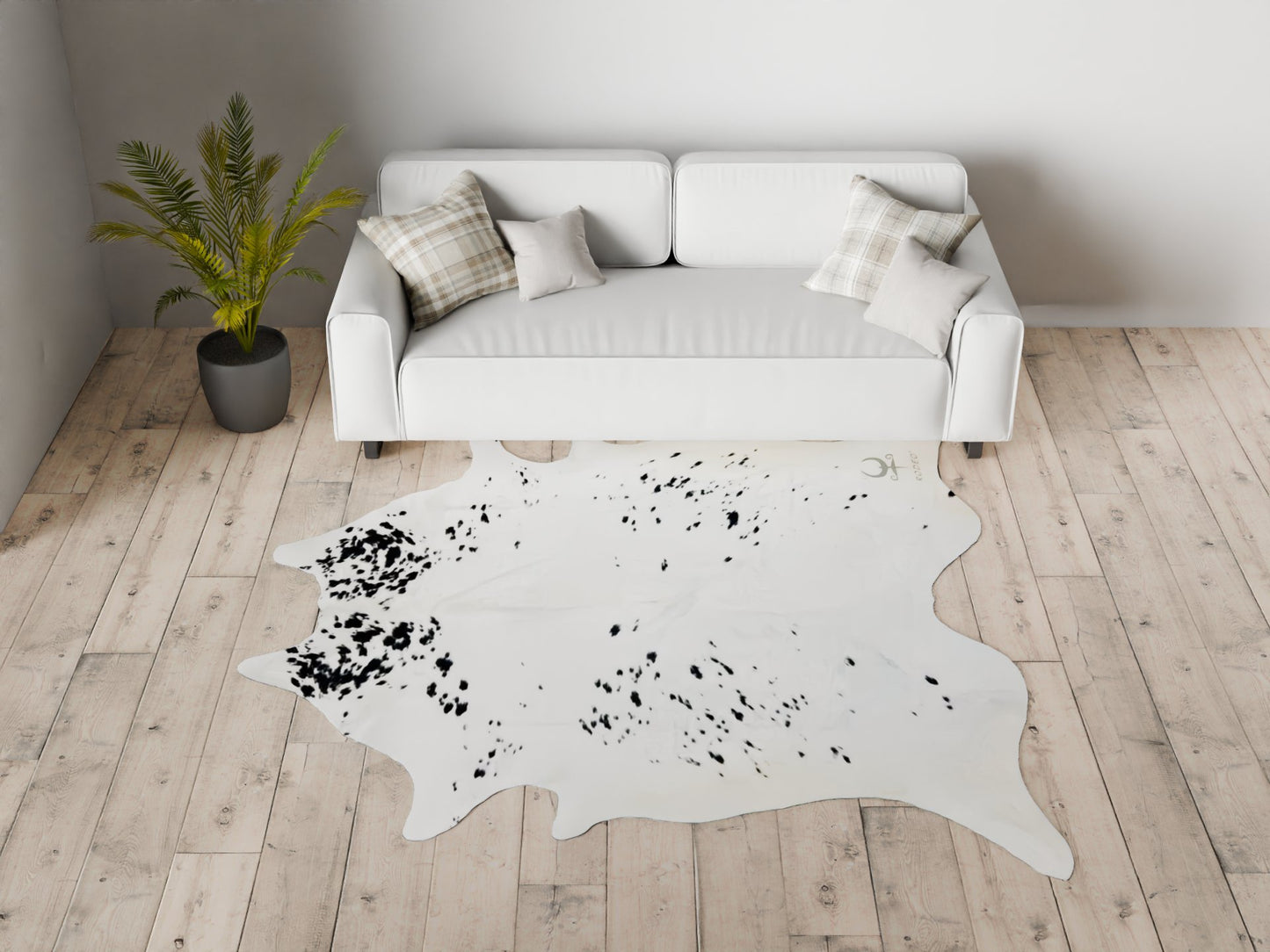 Extra Large Spotted Cowhide Rug Size 8x6.2 ft---4657 - Rodeo Cowhide Rugs