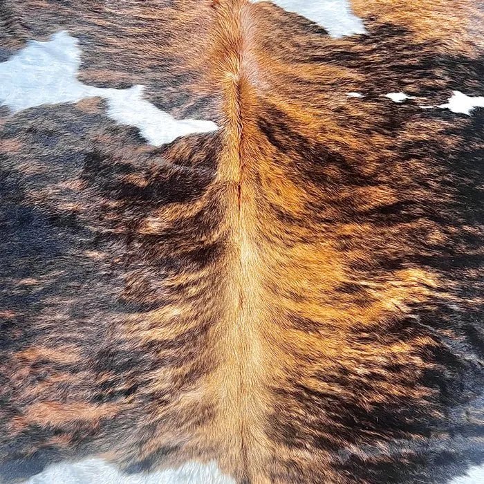 Extra Large Tricolor Cowhide Rug Size 7x 7.10 ft - 5263F
