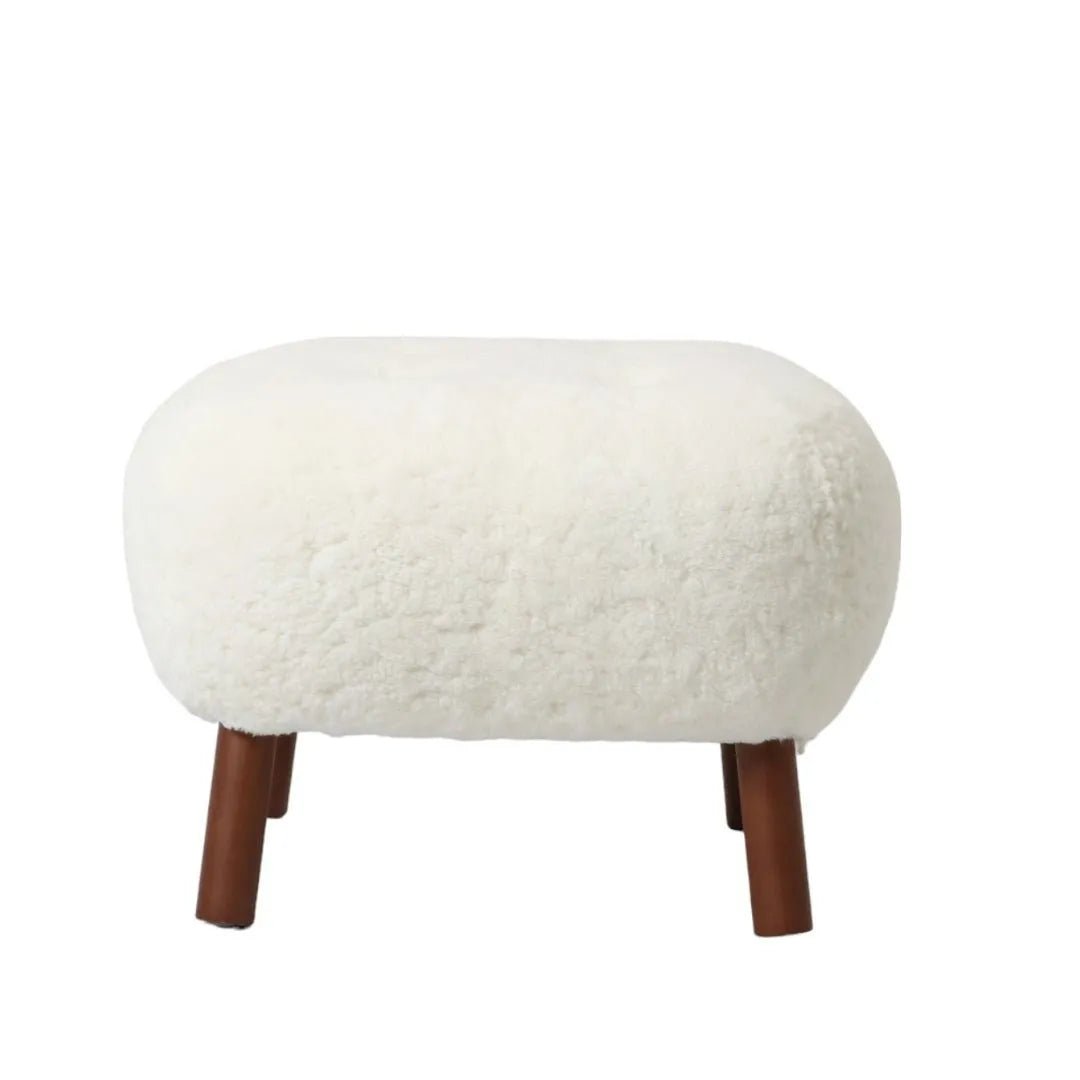 Genuine Sheepskin Ottoman Stool