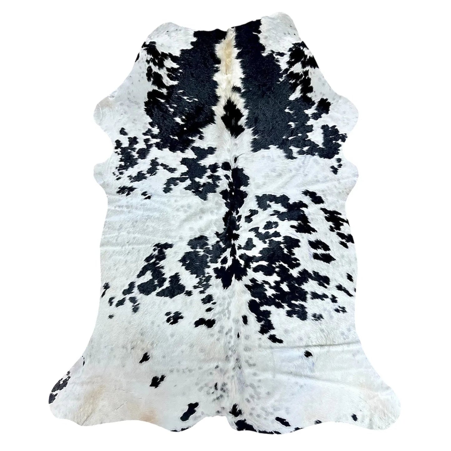Large Black and White Cowhide Rug C052 - 6x7.2