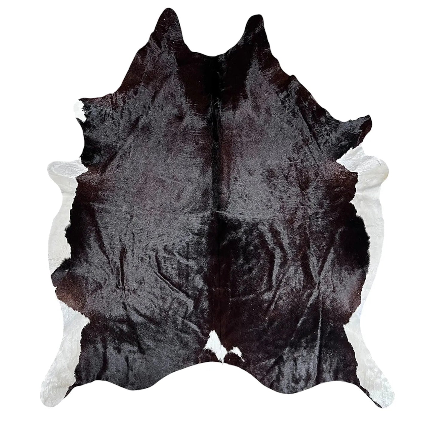 Large Black and White Cowhide Rug GA084 - 6.3x6.7