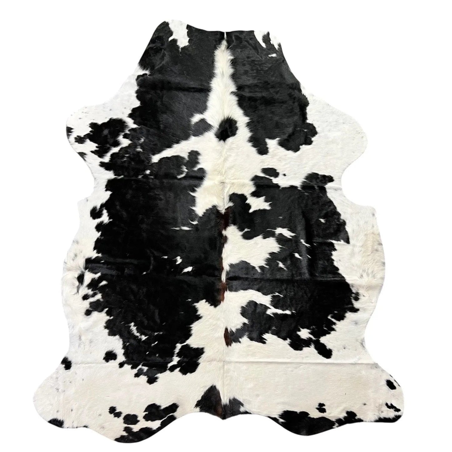 Large Black and White Cowhide Rug J331 - 5.9x 6.3 ft