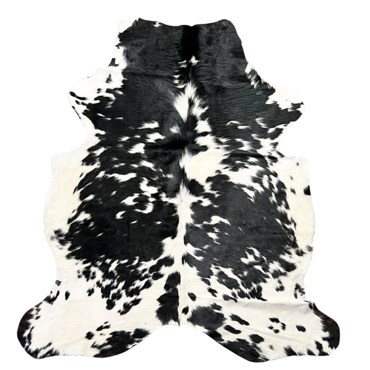 Large Black and White Cowhide Rug J344 - 5.10x 6.2 ft