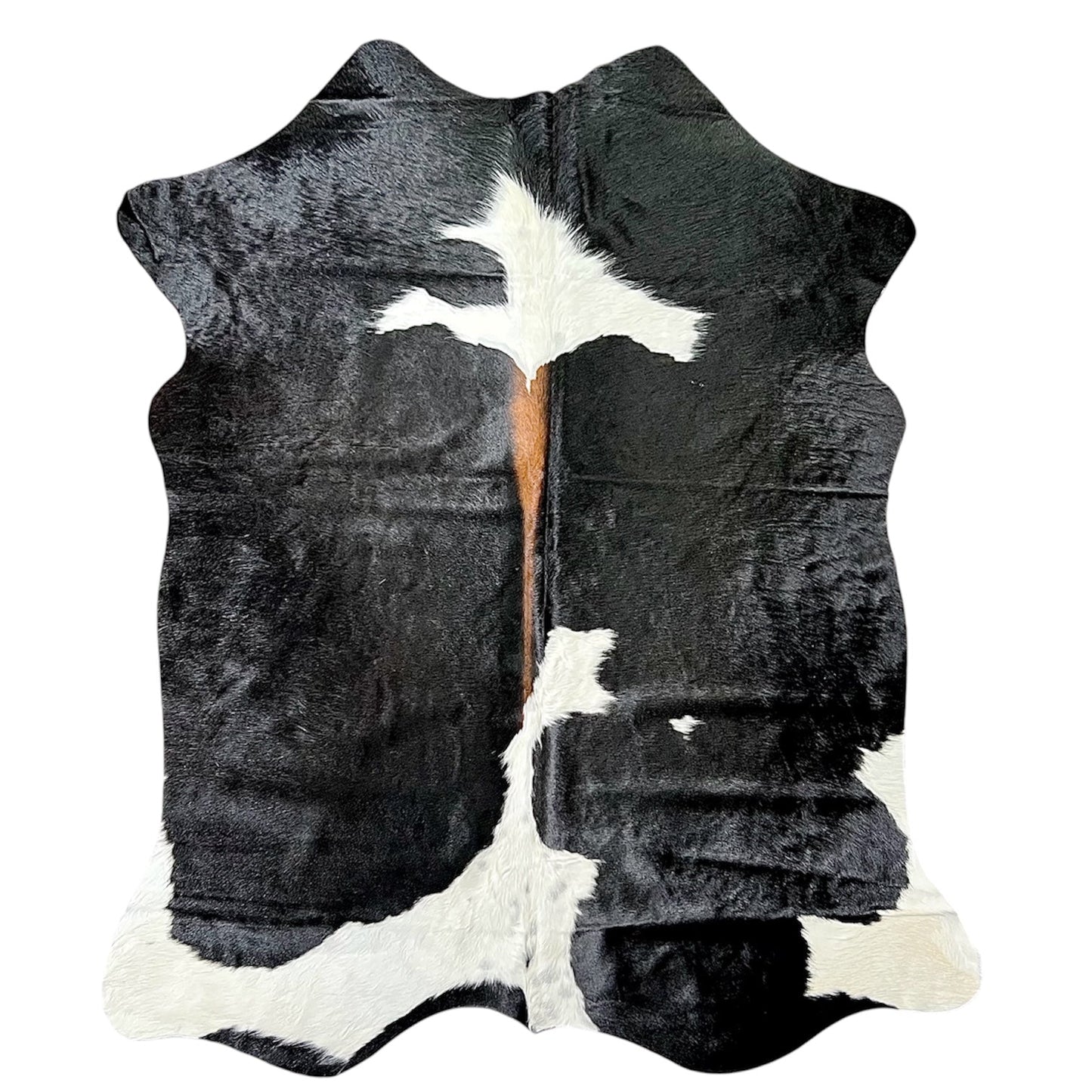Large Black and White Cowhide Rug O516 - 4.9x 6.6 ft