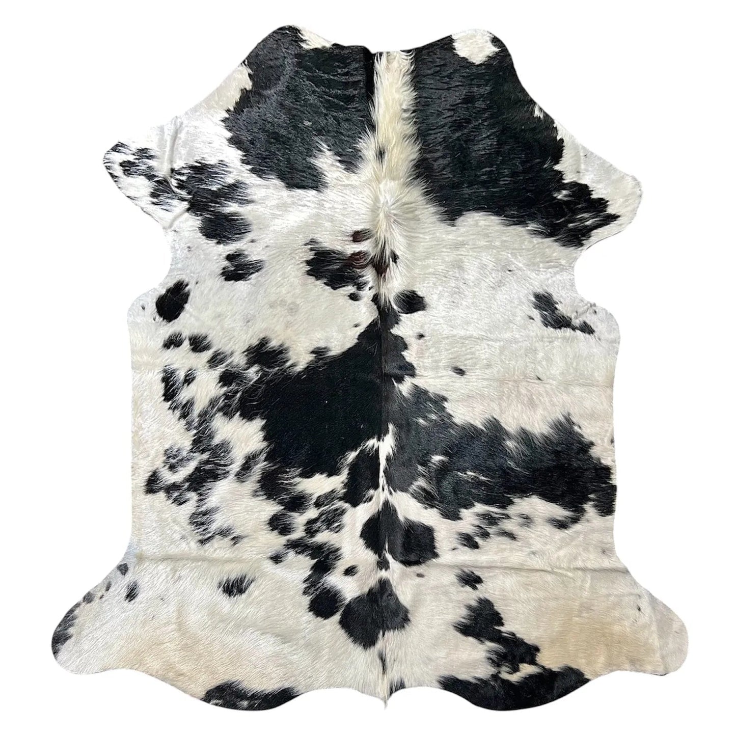 Large Black and White Cowhide Rug O541 - 5.8x 6.6 ft