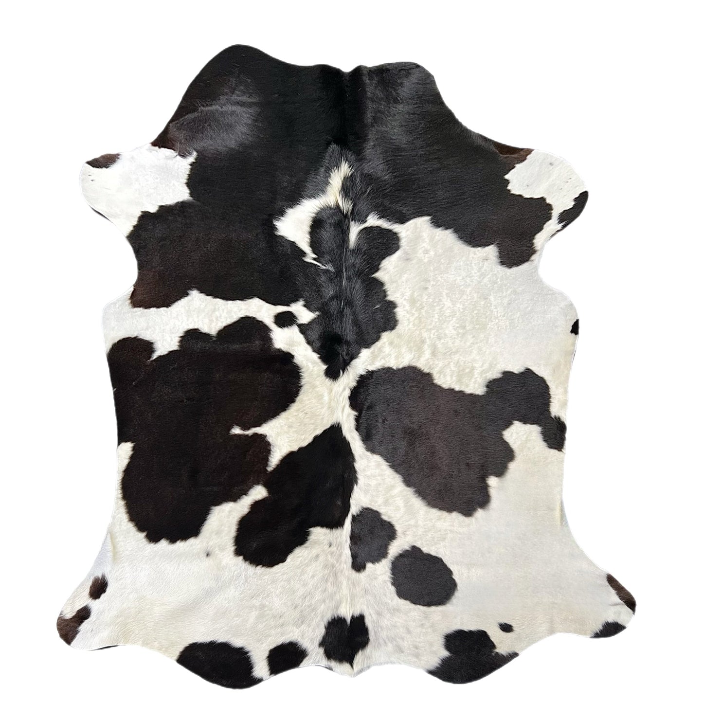 Large Black and White Cowhide Rug P553 - 5.7x 6.5 ft