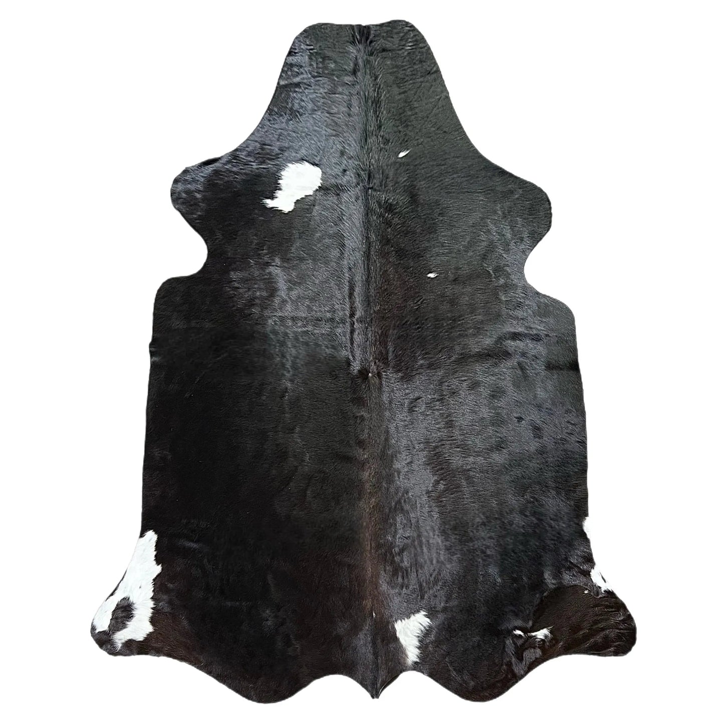 Large Black and White Cowhide Rug P555 - 5.2x 6.7 ft
