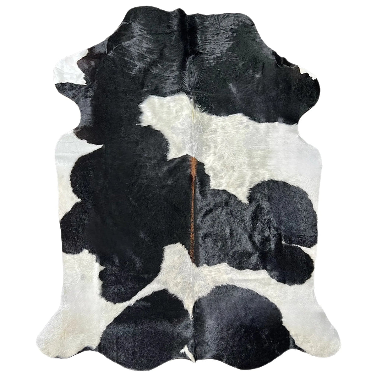 Large Black and White Cowhide Rug Q579 - 5.3x 6.10 ft