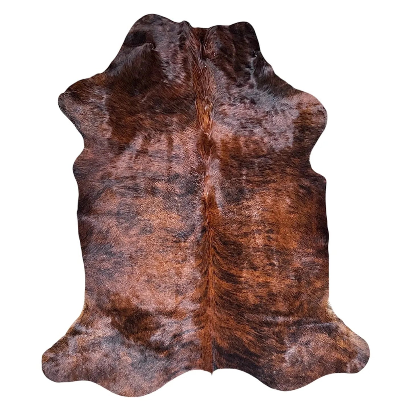 Large Brindle Cowhide Rug G273 - 5.11x6.3 ft