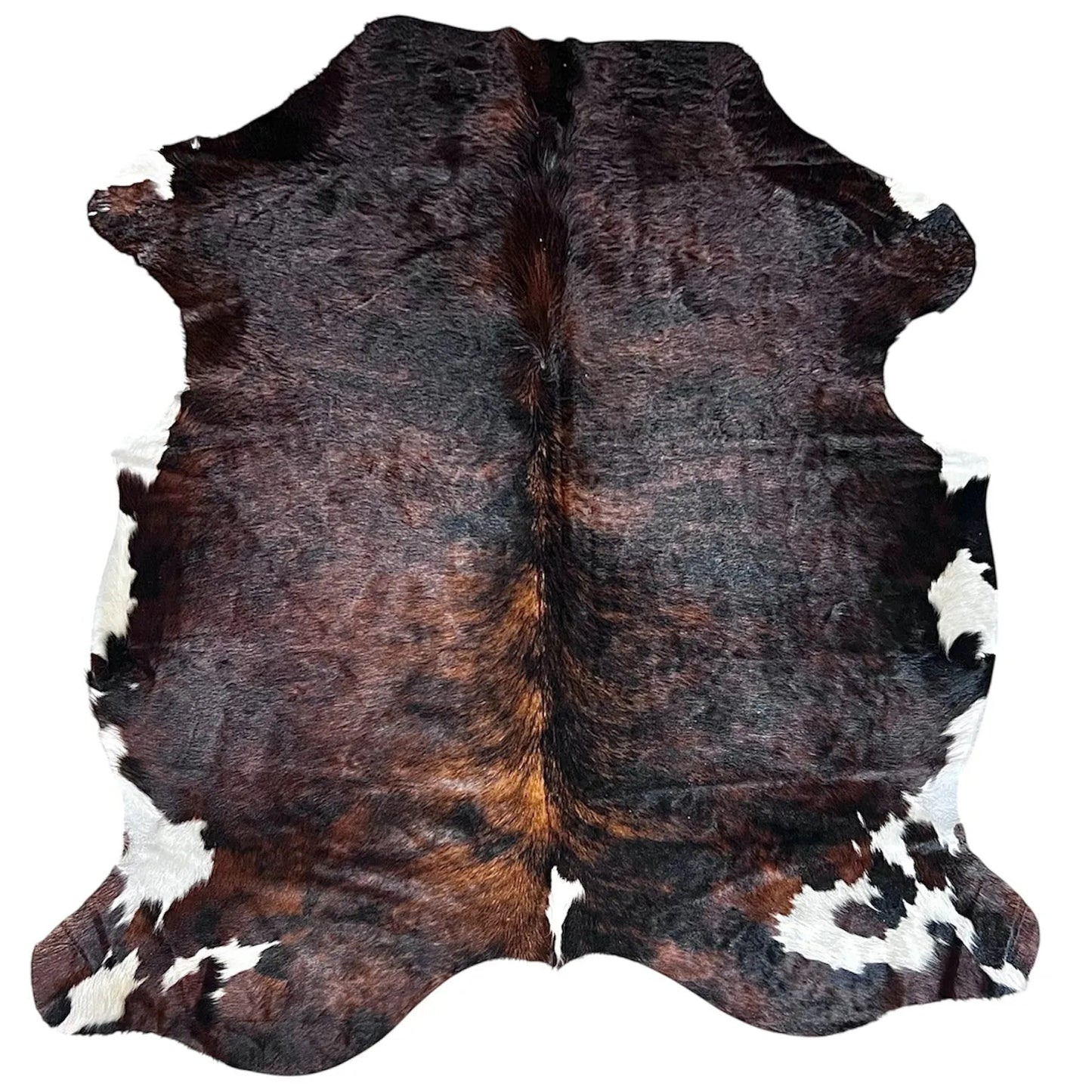 Large Brindle Tricolor Cowhide Rug C028