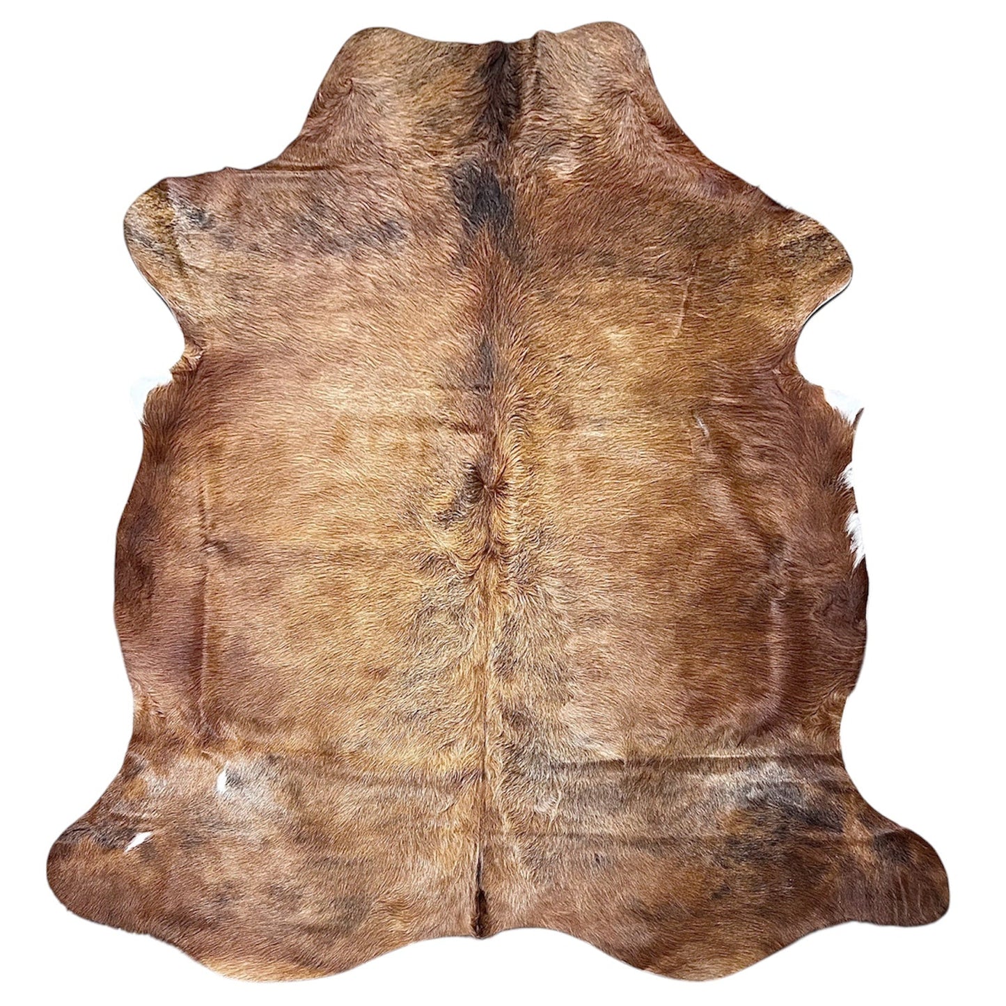 Large Brown Cowhide Rug I307 - 5.5x6.4 ft