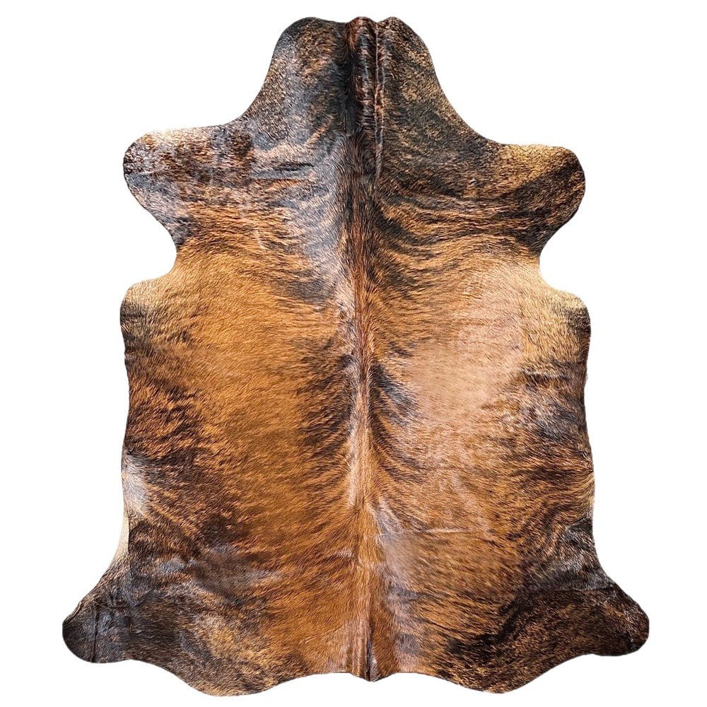 Large Exotic Brindle Cowhide Rug S651 - 5.2 x 7 ft