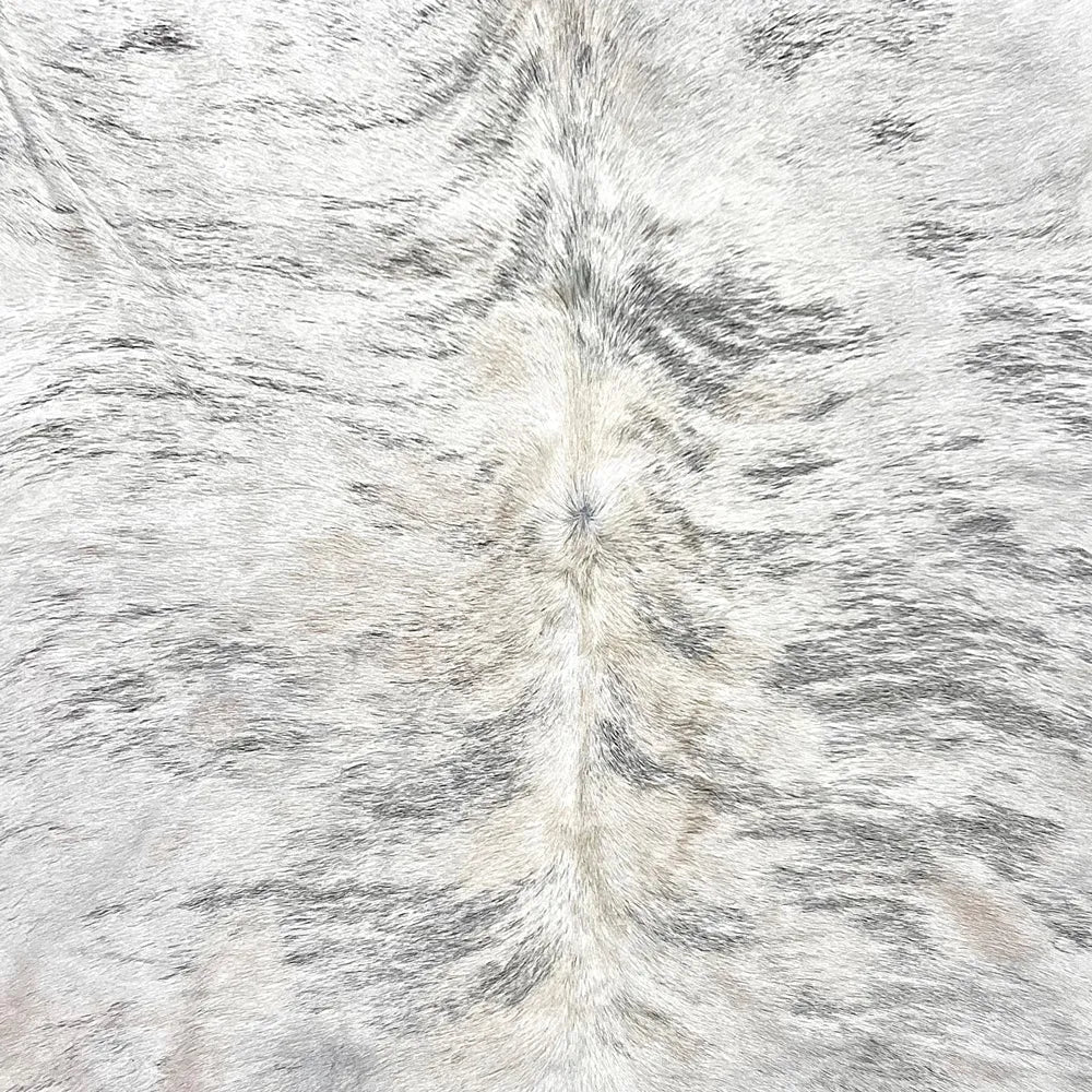 Large Gray Brindle Cowhide Rug Size 6.8 x 7 ft - 4941