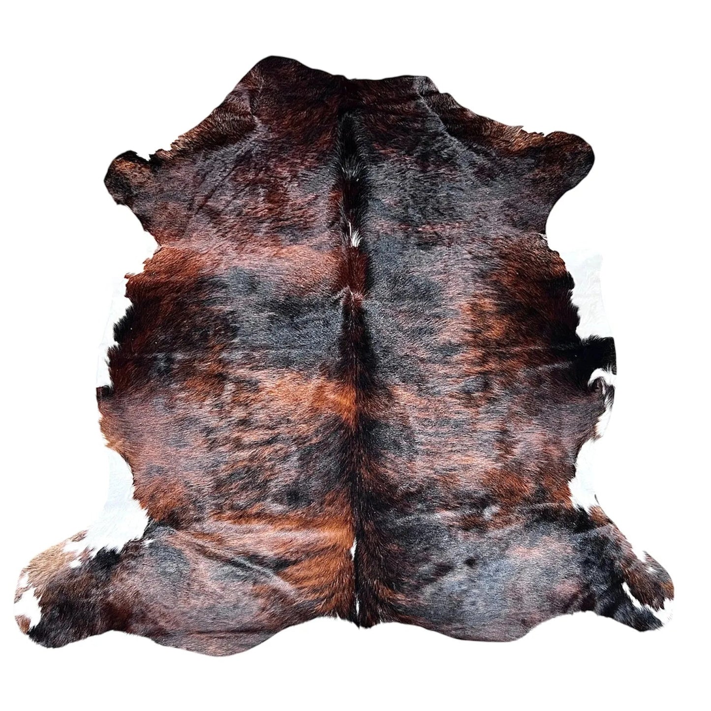 Large Tricolor Brindle Cowhide Rug B008