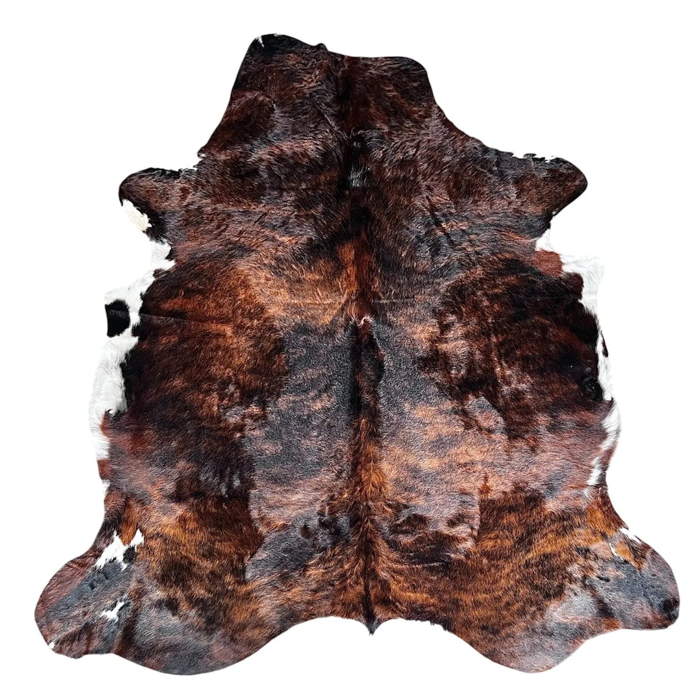 Large Tricolor Brindle Cowhide Rug B011