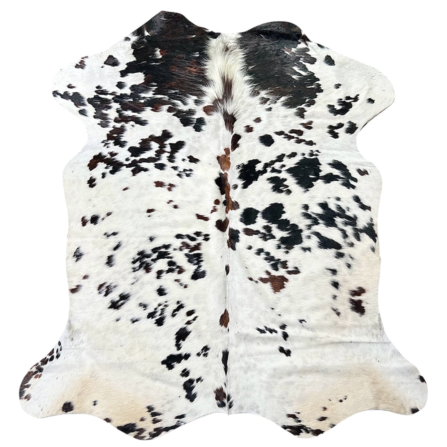 Large Trioclor Cowhide Rug O519 - 5.9x 6.5 ft