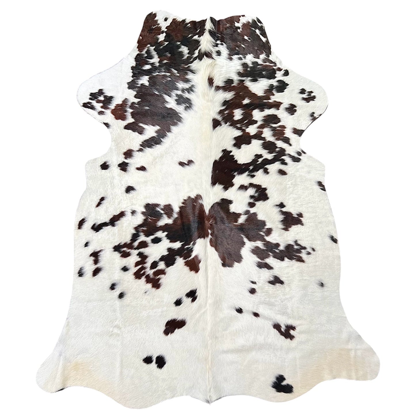 Large Trioclor Cowhide Rug O520 - 5.5x 6.11 ft