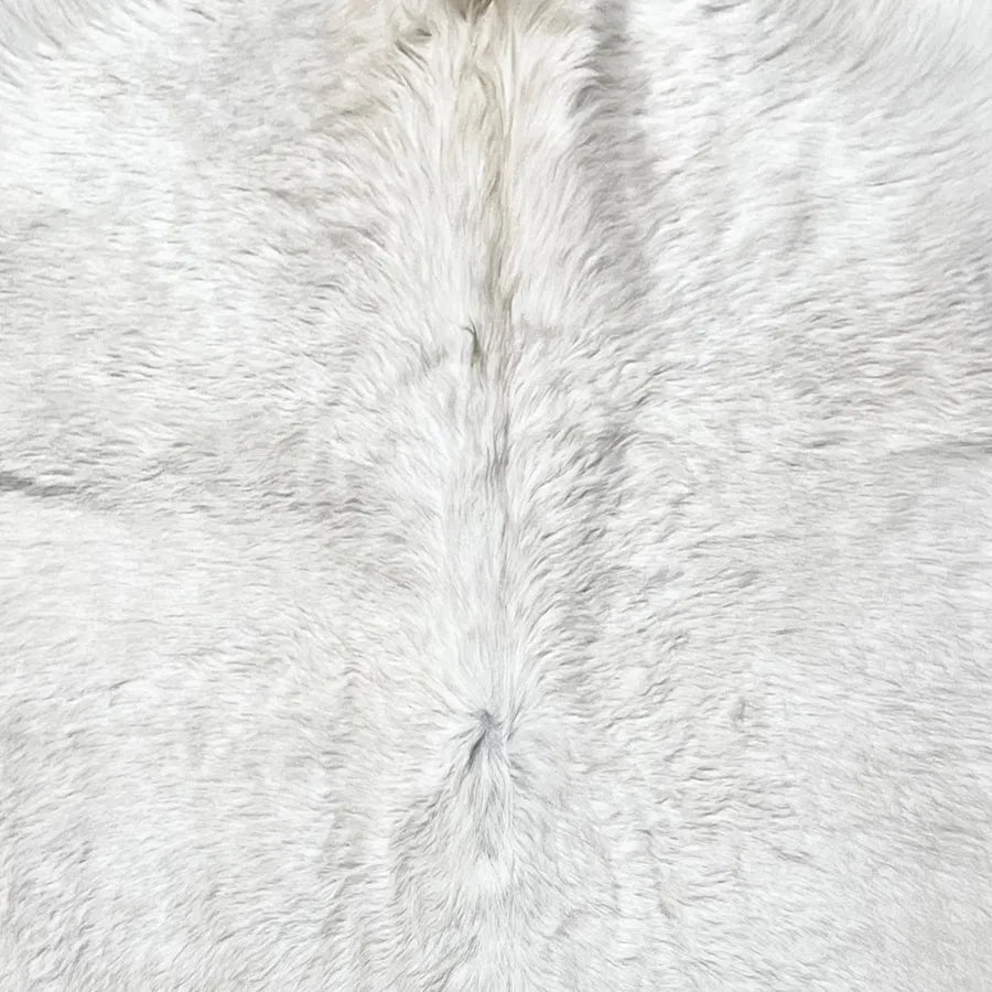 Large White Cowhide Rug Size 6.9x 7.3 ft - 5283