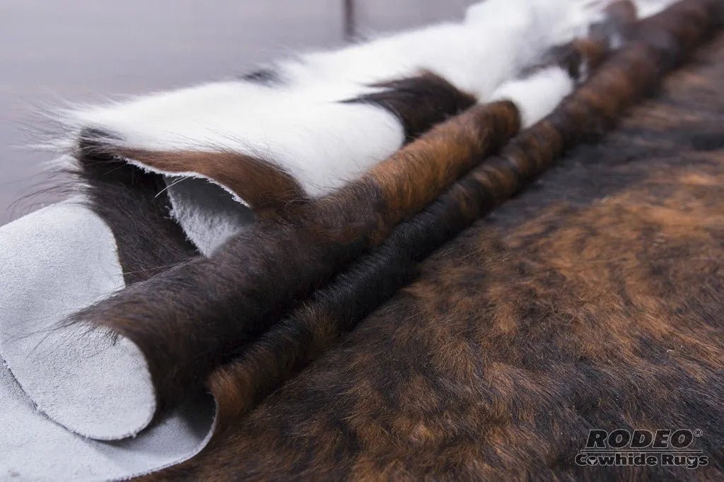 Maple Cream Brindle Cowhide Rug