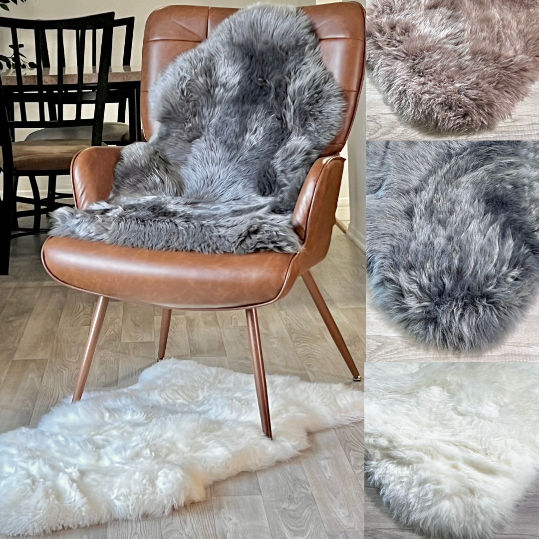 1 Pelt 100% Genuine Sheepskin Rug 2x3 ft