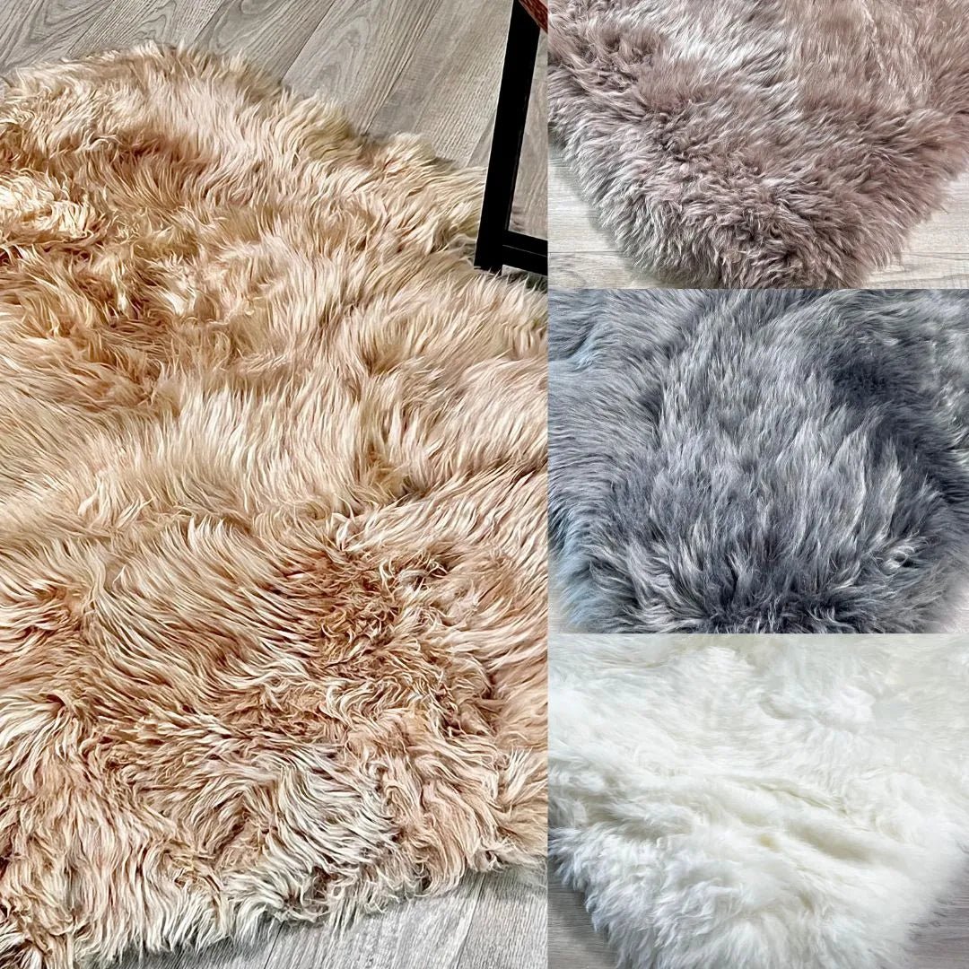 1 Pelt Genuine Sheepskin Rug 2x3 ft