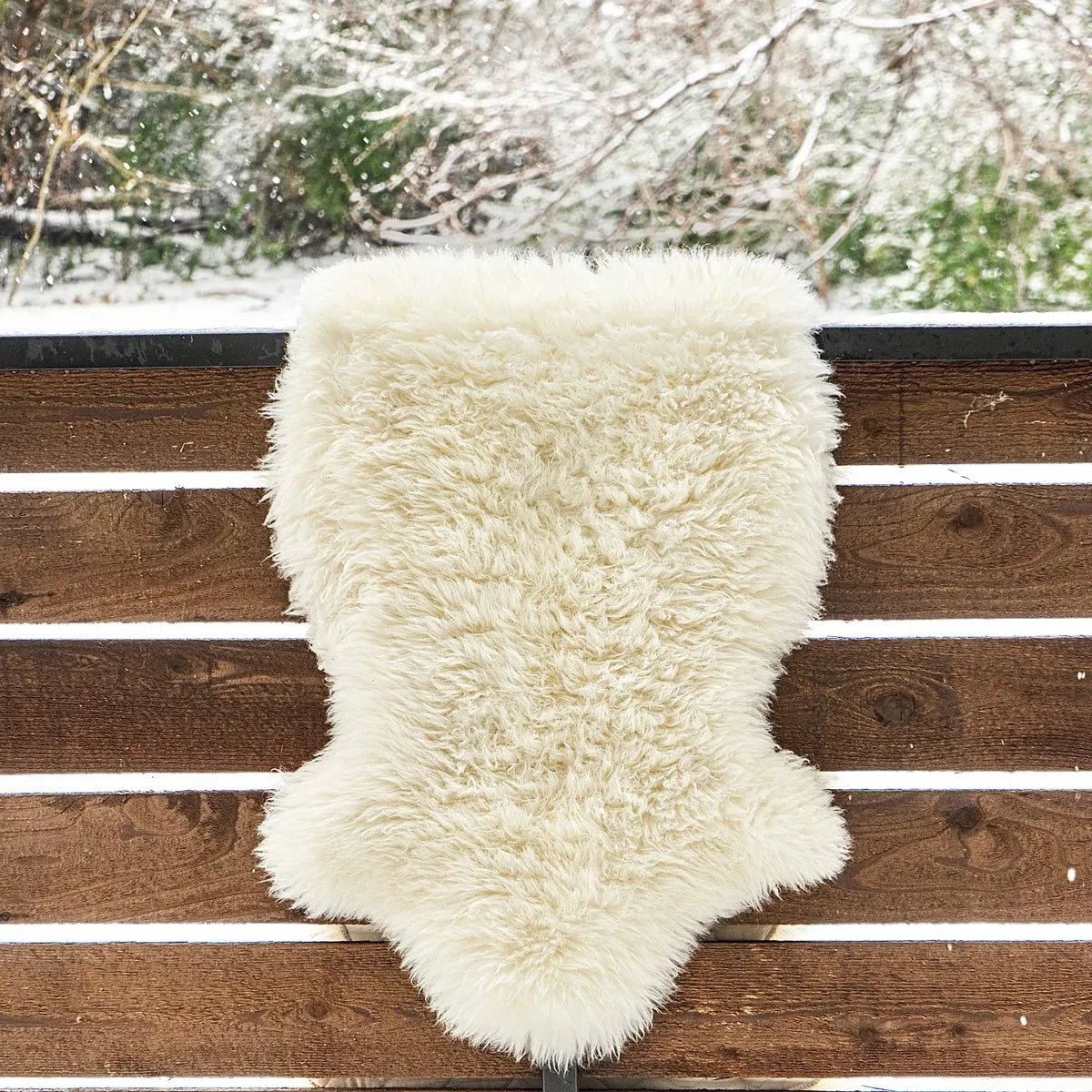 2 Pelts Sheepskin Rug Natural Ivory