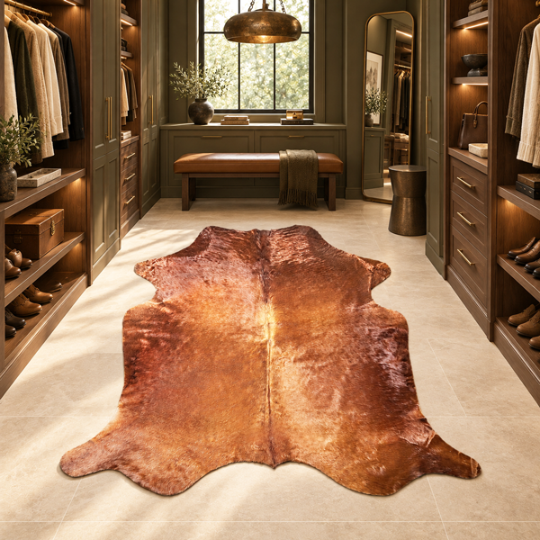 cowhide rug for closet
