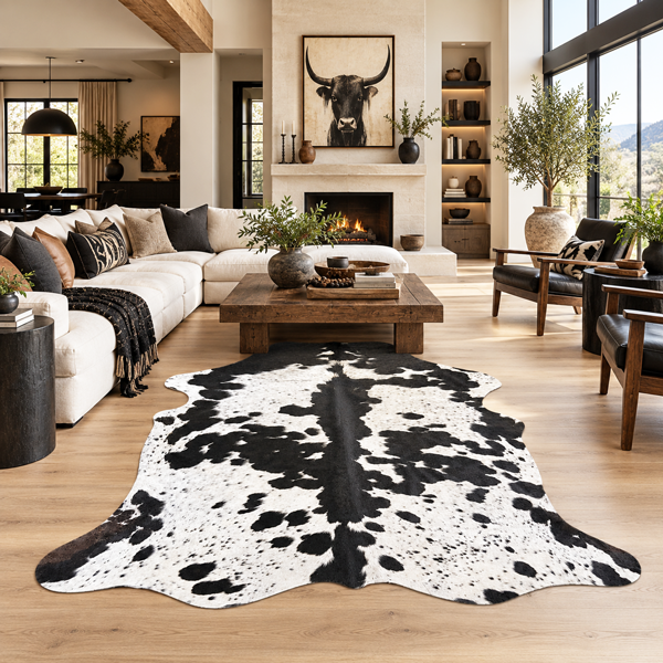 cowhide rug for living room