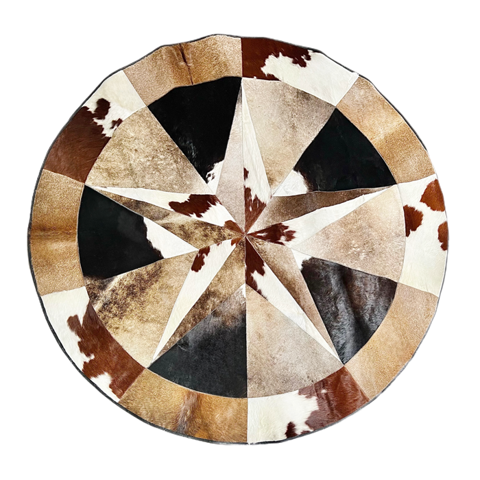 Texas star patchwork cowhide 