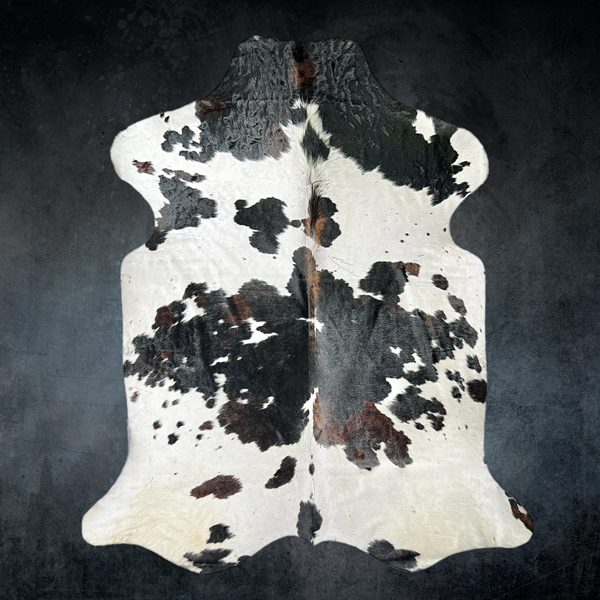 extra large tricolor cowhide rug