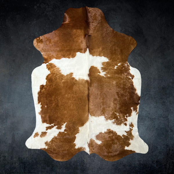 extra large brown and white cowhide rug