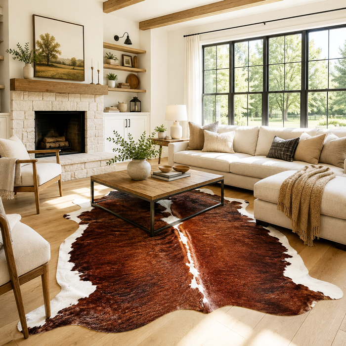 Chestnut Brown Cowhide Rug