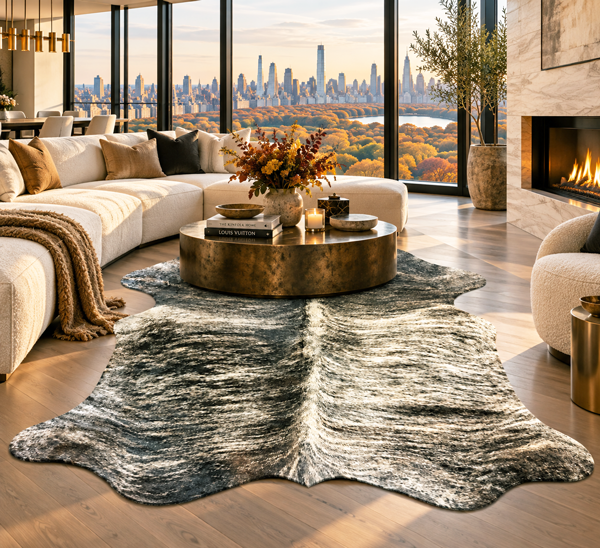 brindle cowhide rug