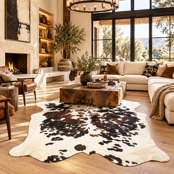 extra large cowhide rug for living room