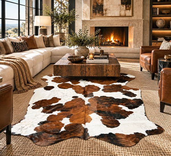extra large cowhide rug for living room