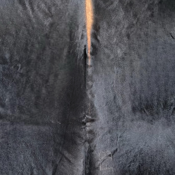 Extra Large Black  Cowhide Rug Size 6.10 x 8 ft ---5372