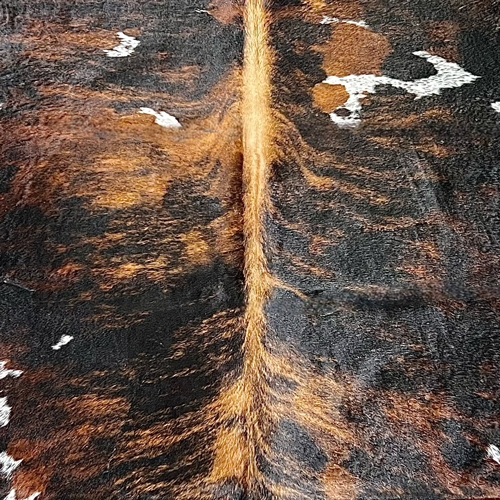 Large Brindle Cowhide Rug Size 6.2 x 7.2 ft ---5346P