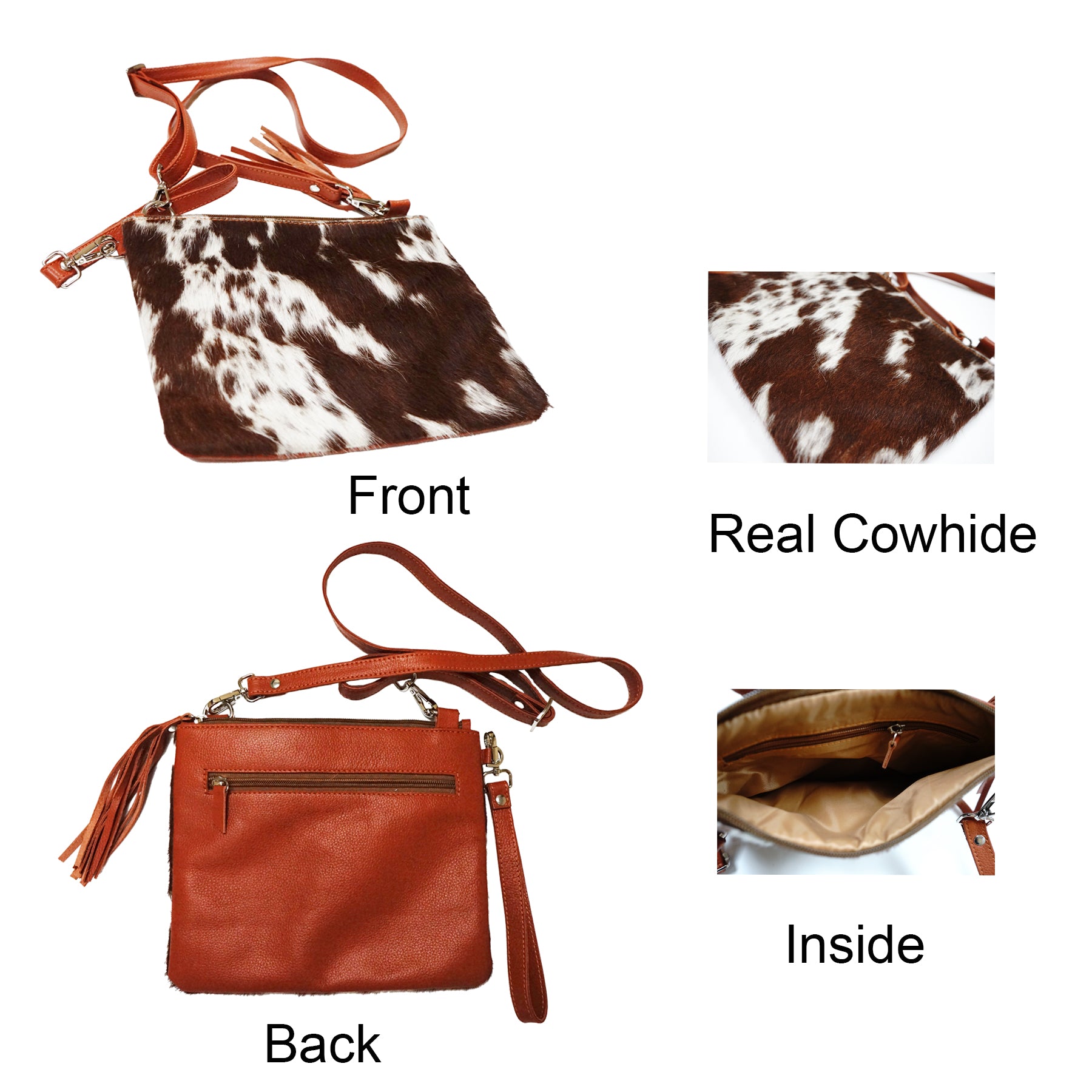 cowhide purse