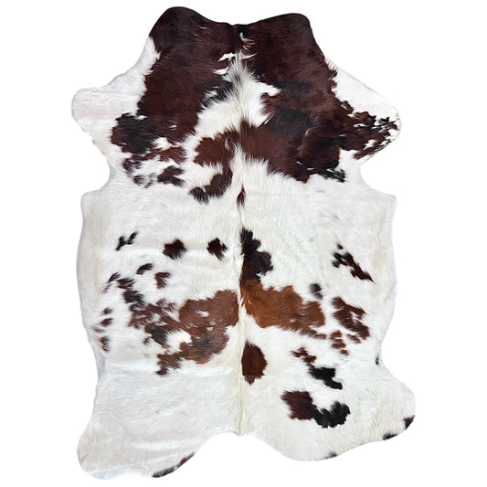 large tricolor cowhide rug for sale