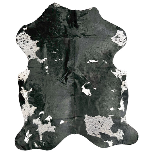 Black and white cowhide rug 