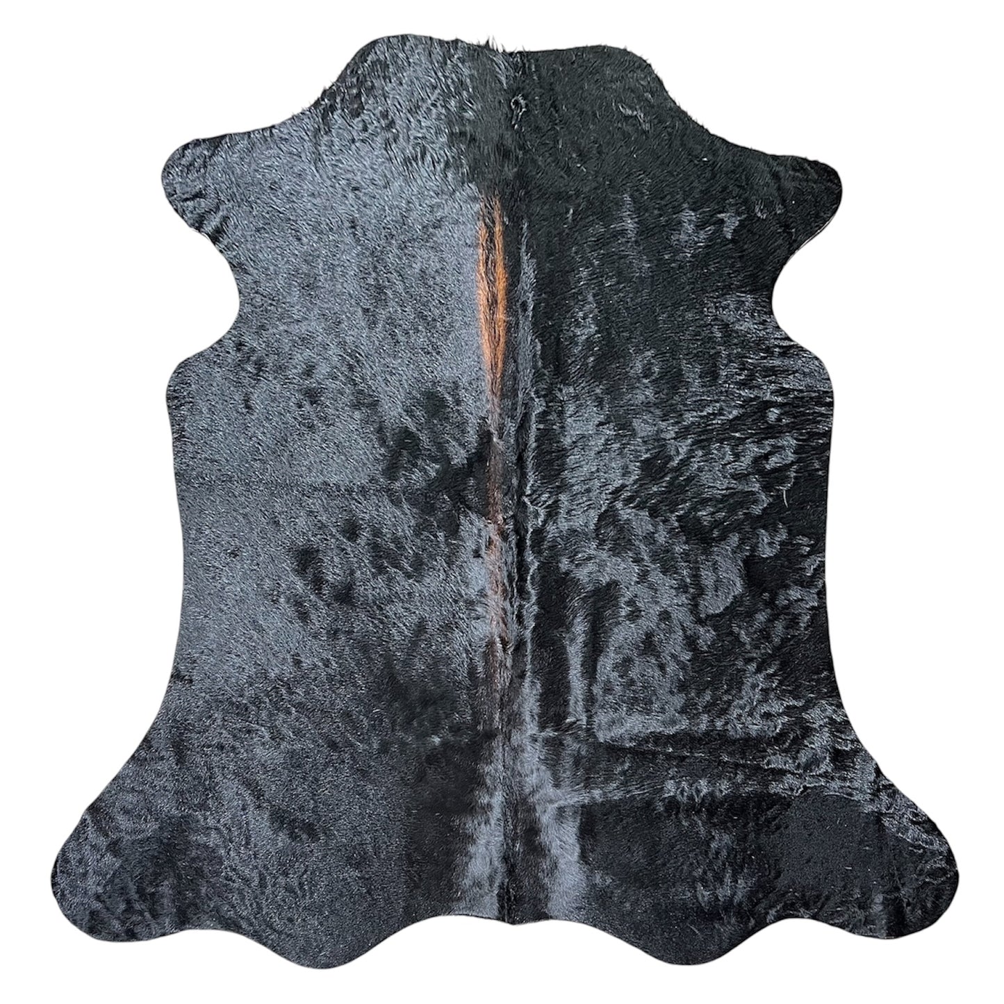 Black cowhide rug