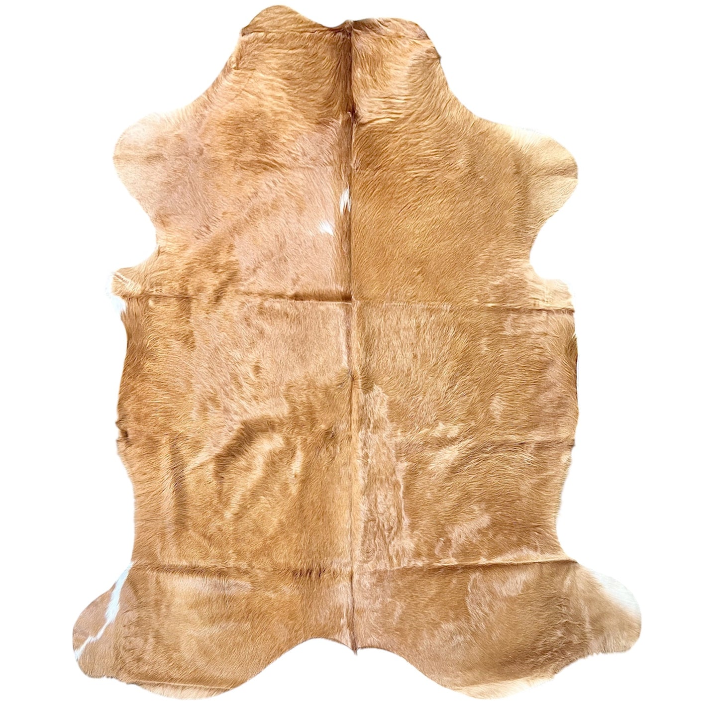 beige cowhide rug