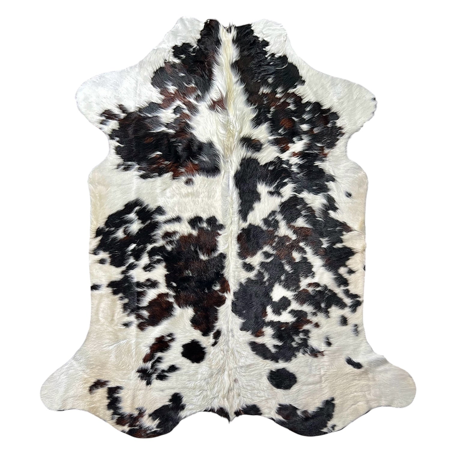 tricolor cowhide rug