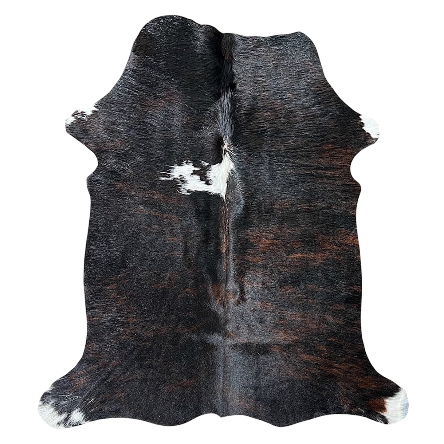 Large brindle cowhide rug