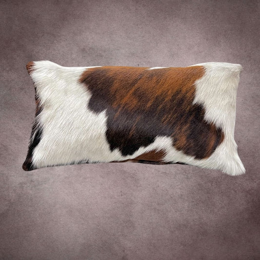 tricolor cowhide pillow