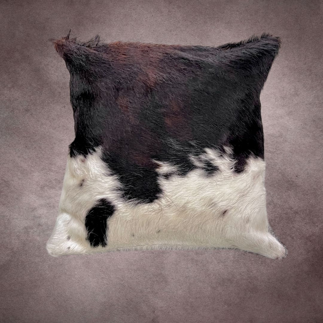 tricolor cowhide pillow